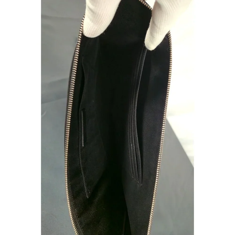 Saint Laurent Waiting For Sunset Black Leather Pouch